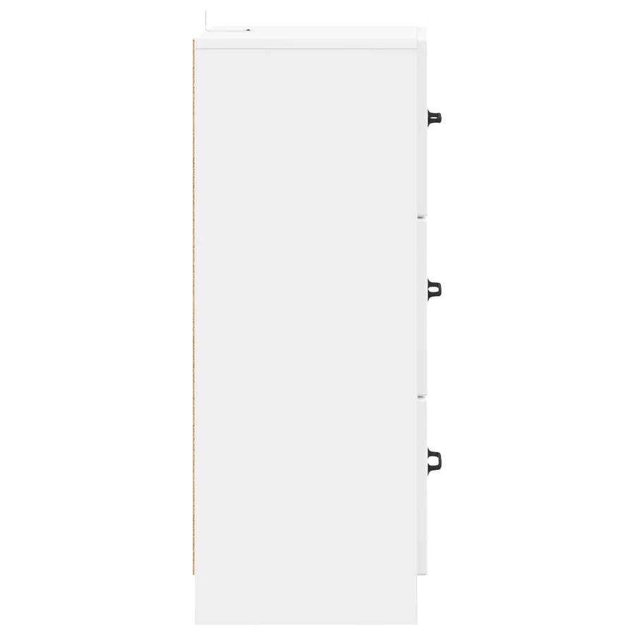 Armoire à tiroirs Blanc brillant 33 x 34,5 x 87 cm - 7
