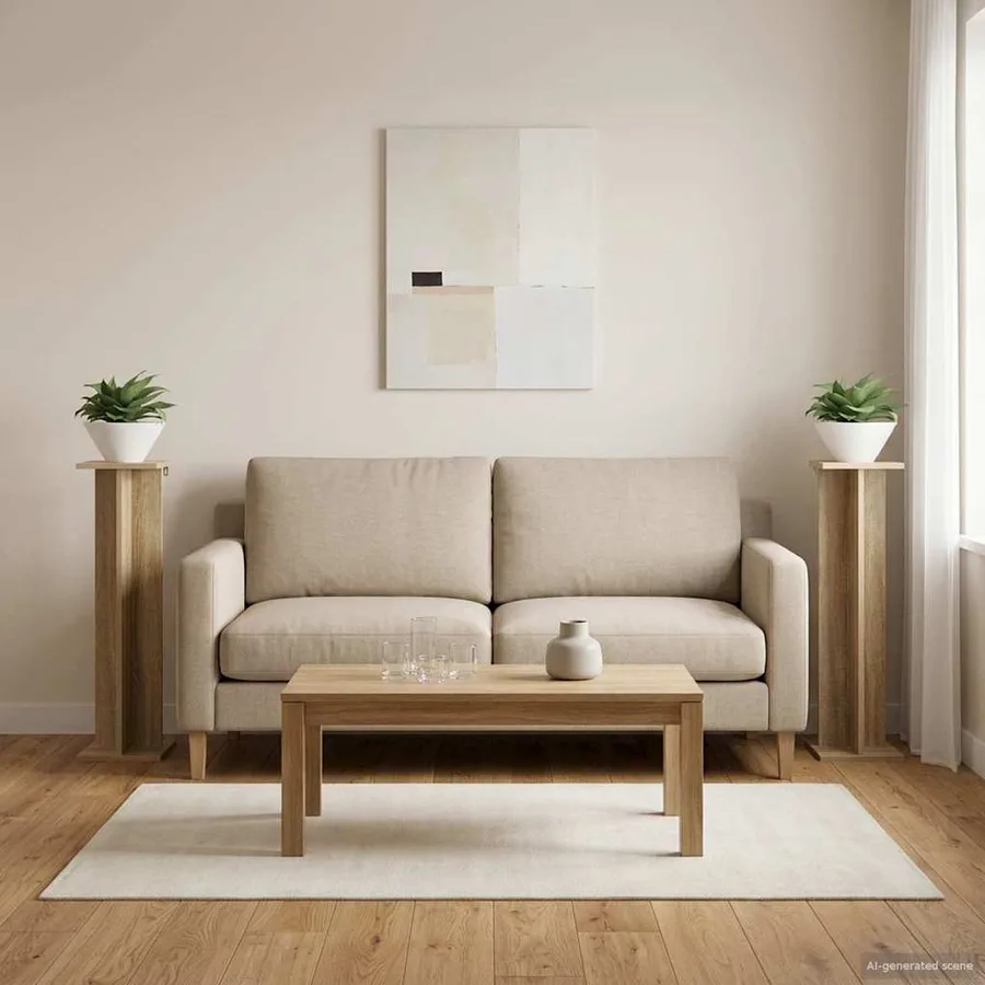 Support de Plante 2 pc Chêne Sonoma 25 x 25,5 x 100,5 cm - 4