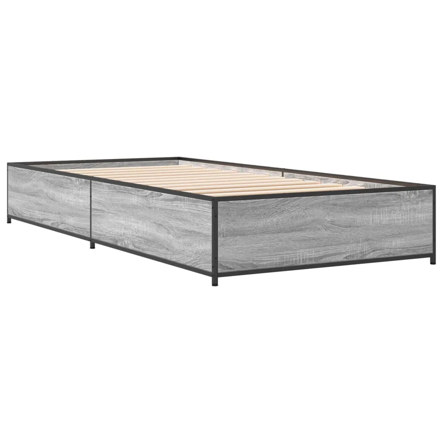 Cadre de lit Sonoma gris 80 x 200 cm Bois d'ingénierie - 3