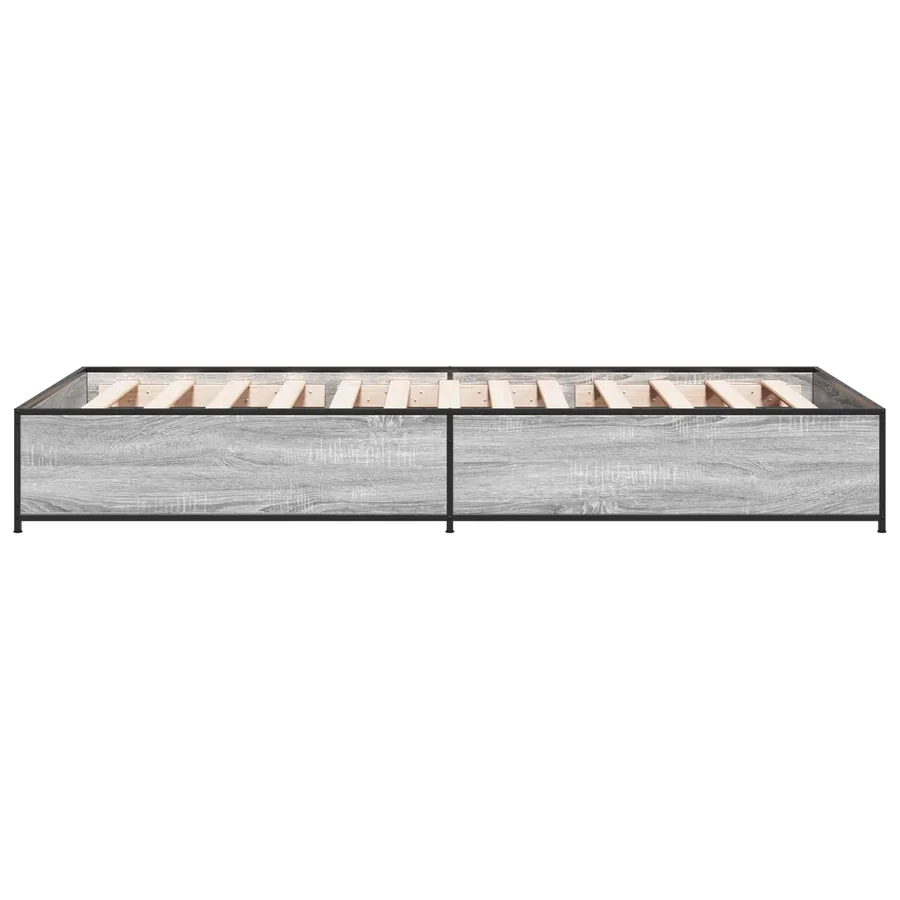 Cadre de lit Sonoma gris 80 x 200 cm Bois d'ingénierie - 5