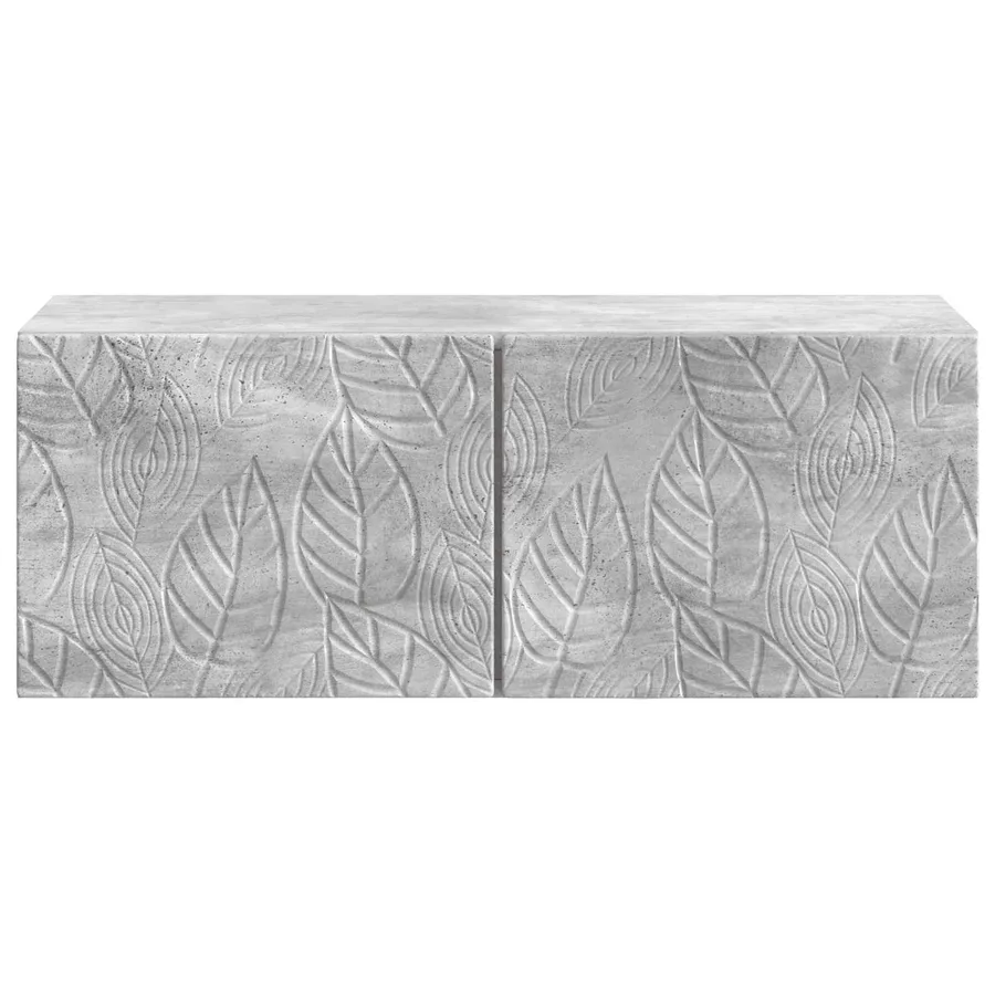 Meuble TV mural 78,5 x 31 cm Gris béton Bois d'ingénierie - 5