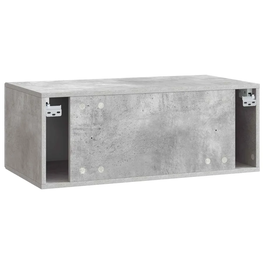 Meuble TV mural 78,5 x 31 cm Gris béton Bois d'ingénierie - 7