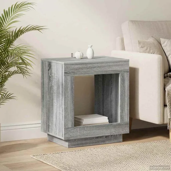 Table d'appoint Sonoma gris 60 x 40 x 65 cm Bois d'ingénierie