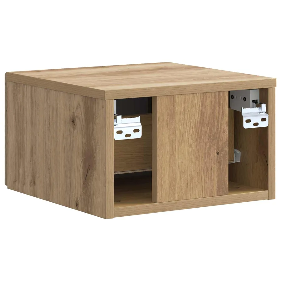 Cabinet de chevet mural 2 pc Chêne artisanal 33 x 34,5 x 20 cm - 9
