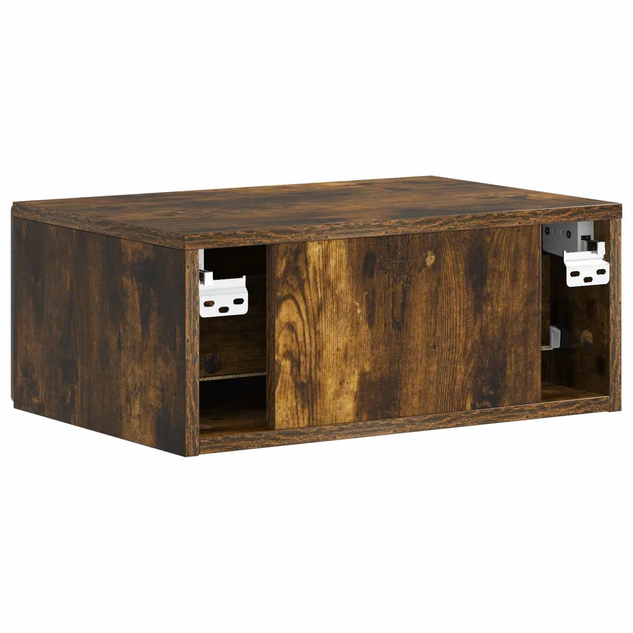 Cabinet de chevet mural Chêne fumé 49 x 34,5 x 20 cm - 7