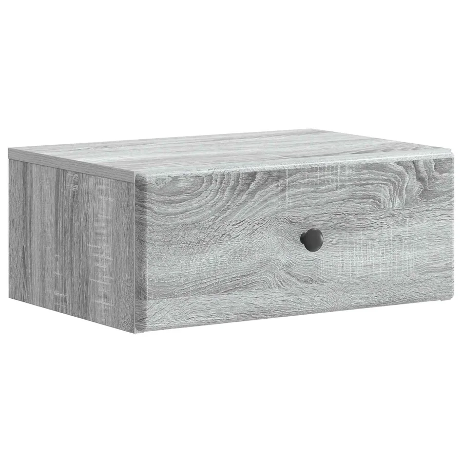 Cabinet de chevet mural Sonoma gris 49 x 34,5 x 20 cm - 2