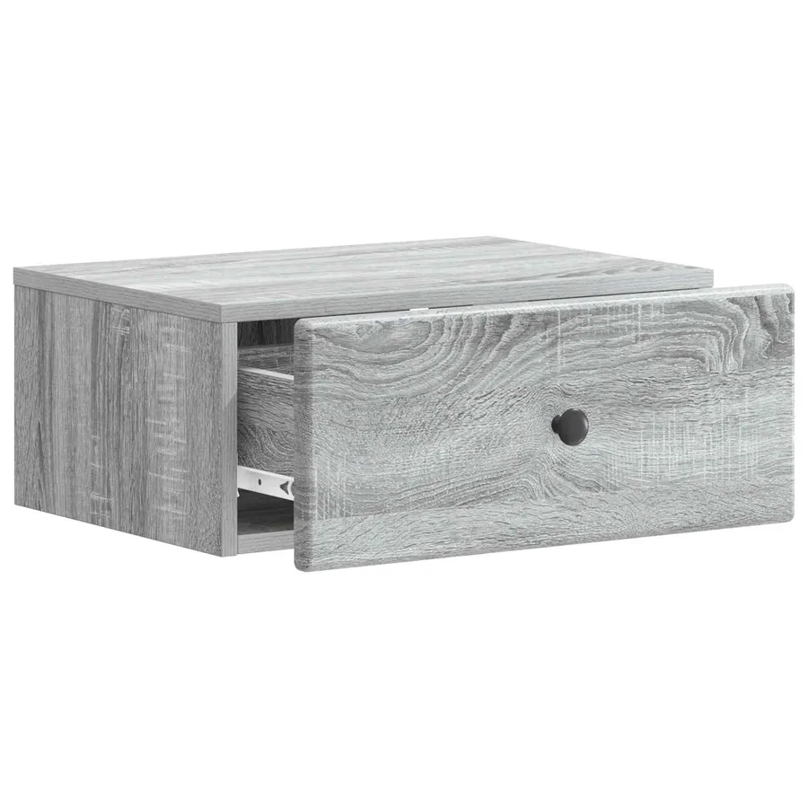 Cabinet de chevet mural Sonoma gris 49 x 34,5 x 20 cm - 4