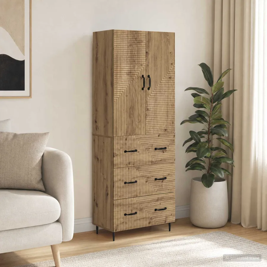 Ensemble de Meubles 2 pc 66 x 34,5 x 90 cm Bois d'ingénierie