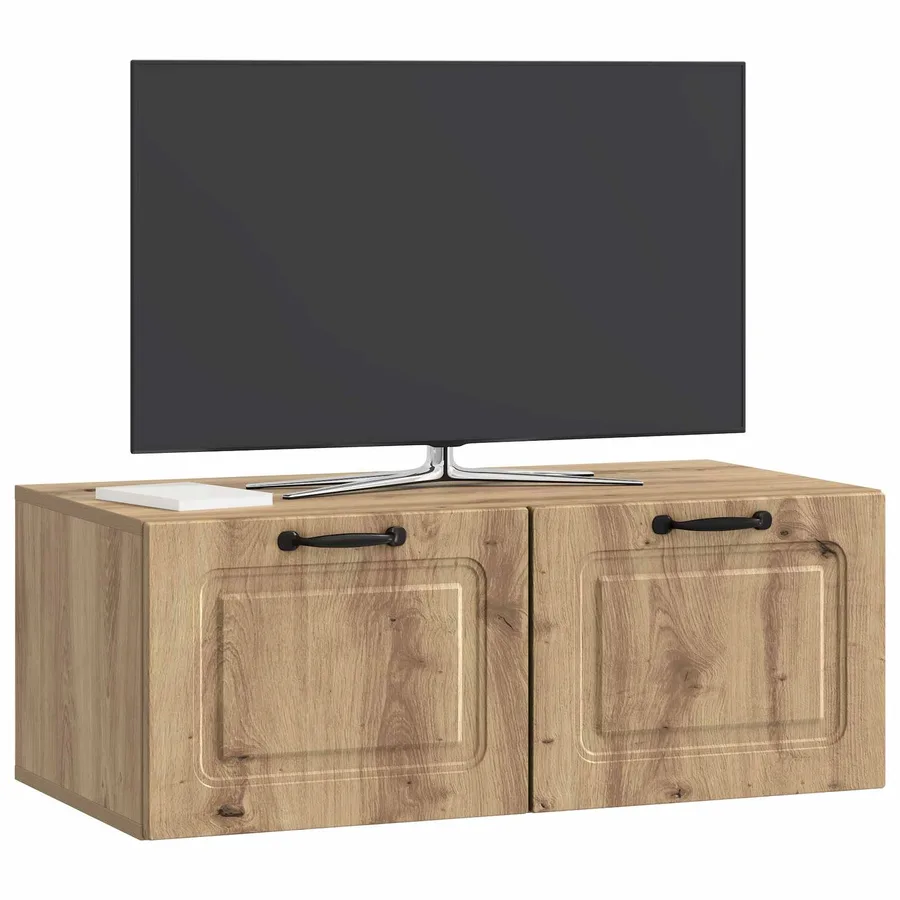 Meuble TV mural 78,5 x 41 x 30 cm Chêne artisanal - 3