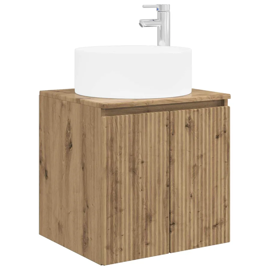 Meuble de lavabo mural Chêne artisanal 49,5 x 44,5 x 65,5 cm - 2