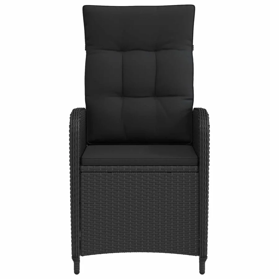 Chaise de jardin inclinable Noir polyrotin - 4