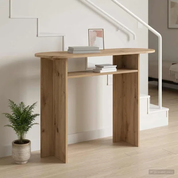 Table console Chêne artisanal 100 x 39,5 x 75 cm