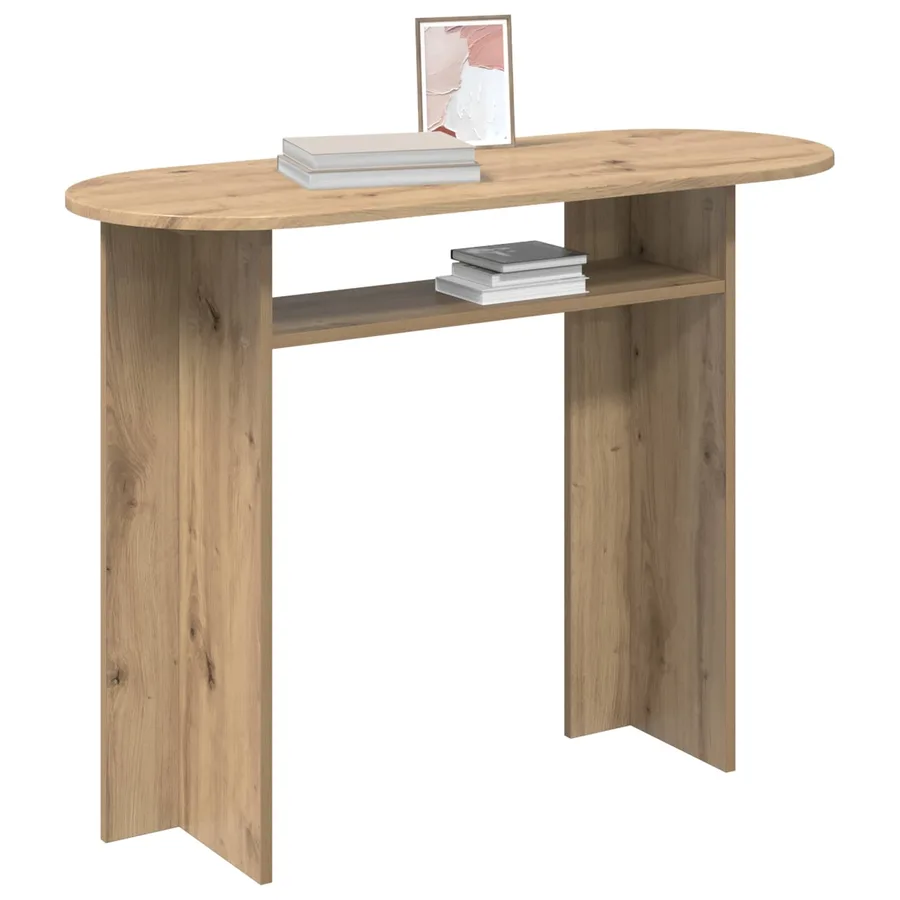 Table console Chêne artisanal 100 x 39,5 x 75 cm - 3