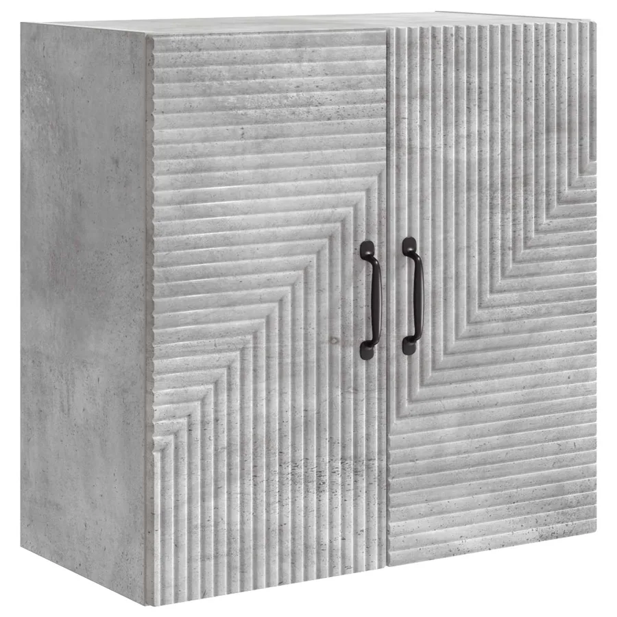 Armoire Murale Gris béton 59 x 31 x 60 cm Bois d'ingénierie - 2