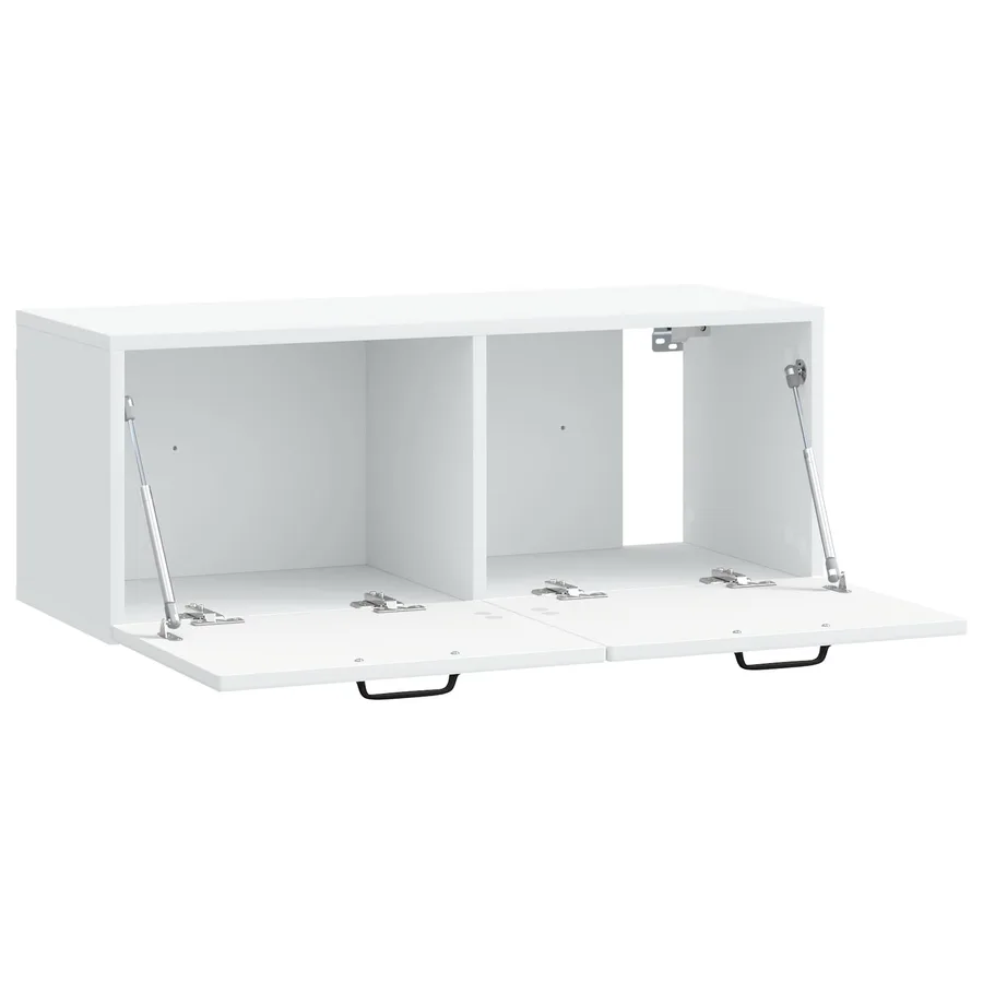 Meuble TV mural Blanc 78,5 x 31 x 30 cm Bois d'ingénierie - 5