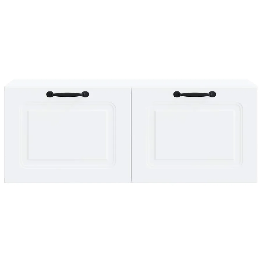 Meuble TV mural Blanc 78,5 x 31 x 30 cm Bois d'ingénierie - 6