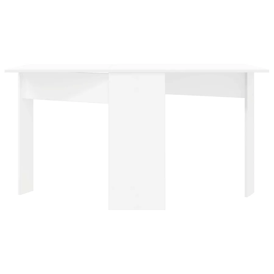 Table à dîner 138 x 70 x 73,5 cm Bois d'ingénierie Blanc - 5