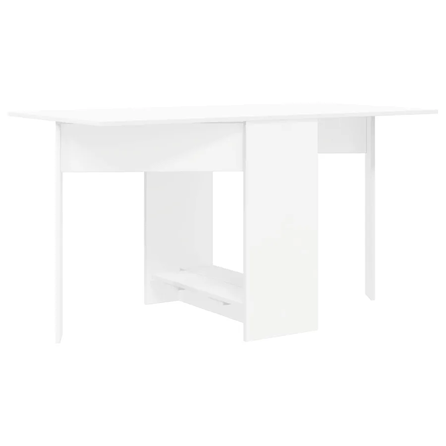 Table à dîner 138 x 70 x 73,5 cm Bois d'ingénierie Blanc - 7