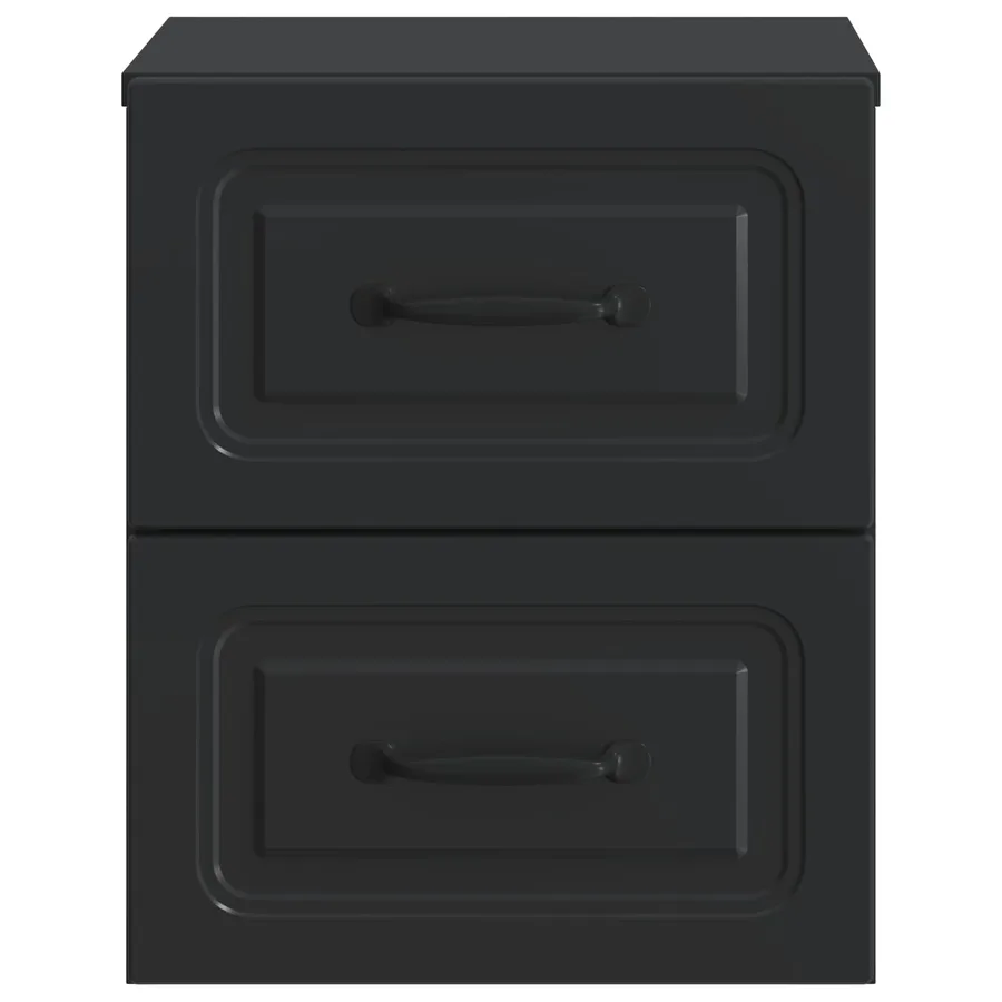 Cabinet de chevet mural avec tiroir Noir 34,5 x 33 x 40 cm - 5