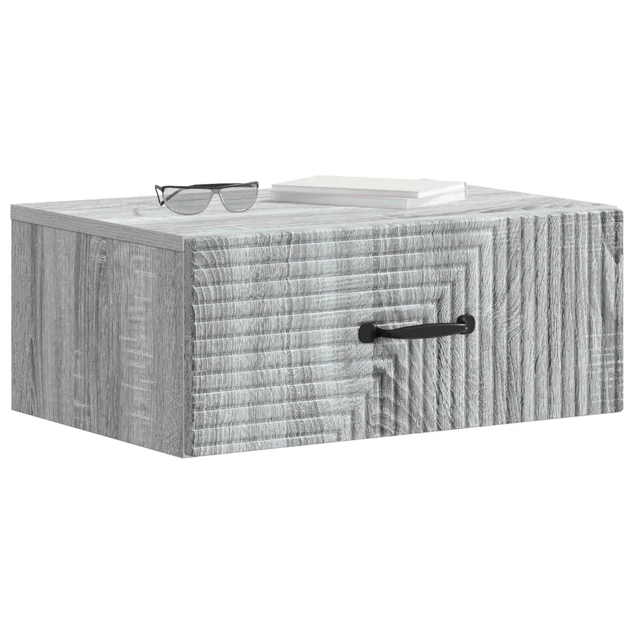 Cabinet de chevet mural 2 pcs Sonoma gris 49 x 34,5 x 20 cm - 3