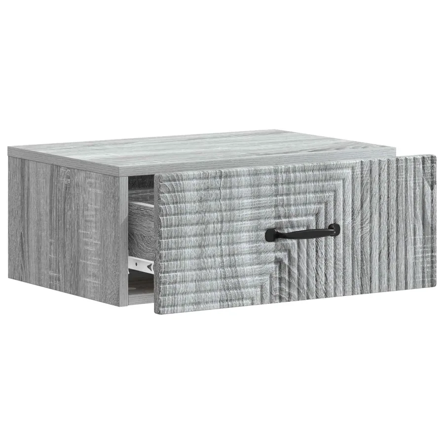 Cabinet de chevet mural 2 pcs Sonoma gris 49 x 34,5 x 20 cm - 6