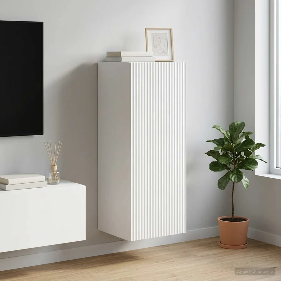 Armoire Murale 33 x 34,5 x 90 cm Bois d'ingénierie Blanc
