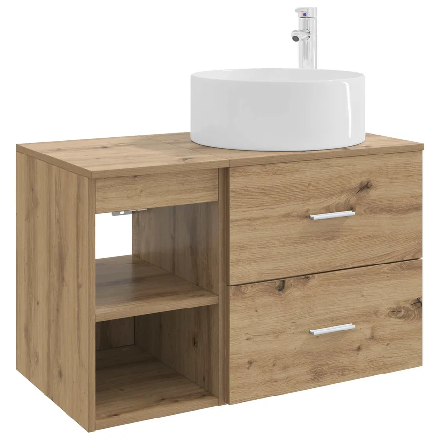 Ensemble de mobilier de salle de bain 2 pc Chêne artisanal - 2