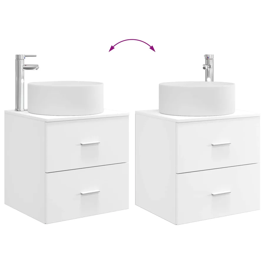 Ensemble de mobilier de salle de bain 4 pcs Blanc - 13