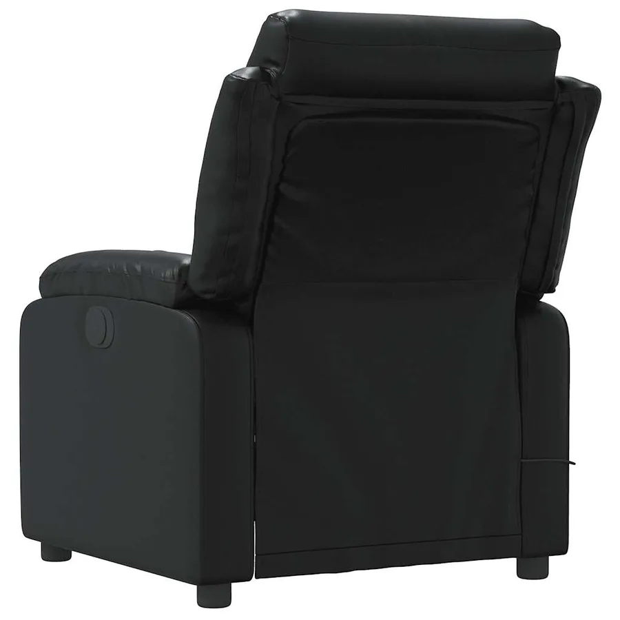 Fauteuil de massage inclinable Noir Similicuir - 5