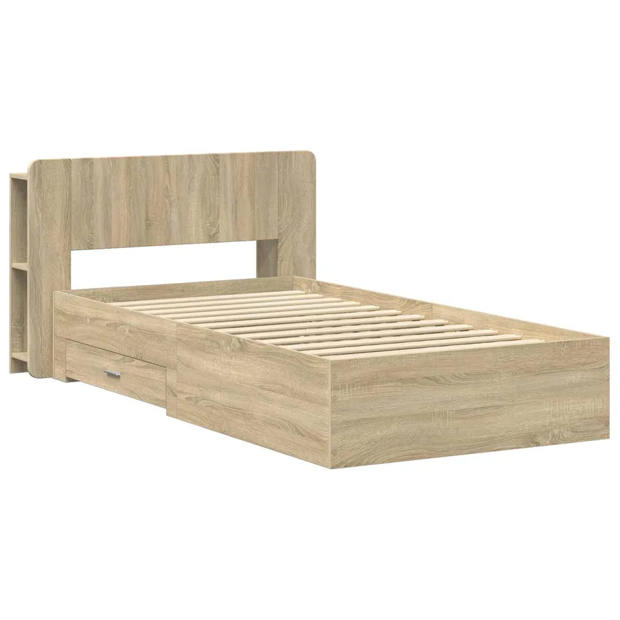 Cadre de lit avec rangement Chêne Sonoma 90 x 190 cm - 3