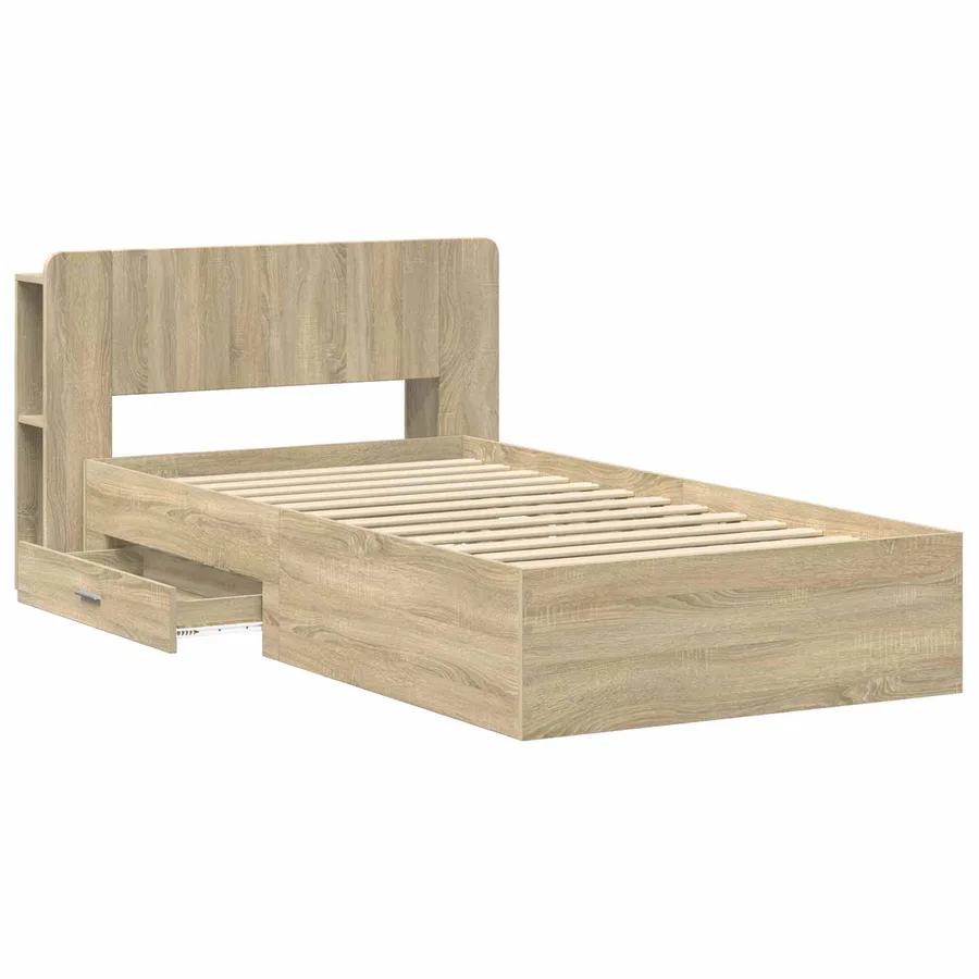 Cadre de lit avec rangement Chêne Sonoma 90 x 190 cm - 4
