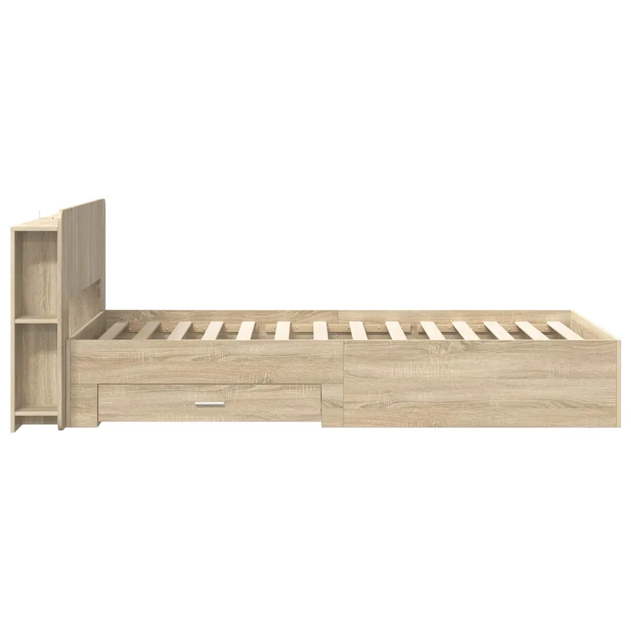 Cadre de lit avec rangement Chêne Sonoma 90 x 190 cm - 5