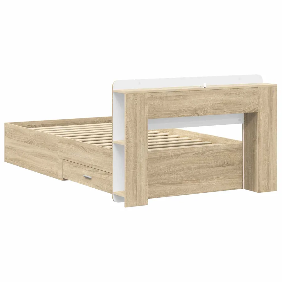 Cadre de lit avec rangement Chêne Sonoma 90 x 190 cm - 6