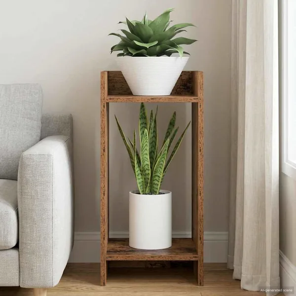 Support de Plante Bois ancien 30 x 30 x 60 cm Bois d’ingénierie