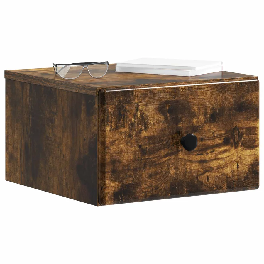 Cabinet de chevet mural 2 pcs Chêne fumé 34,5 x 33 x 20 cm - 3
