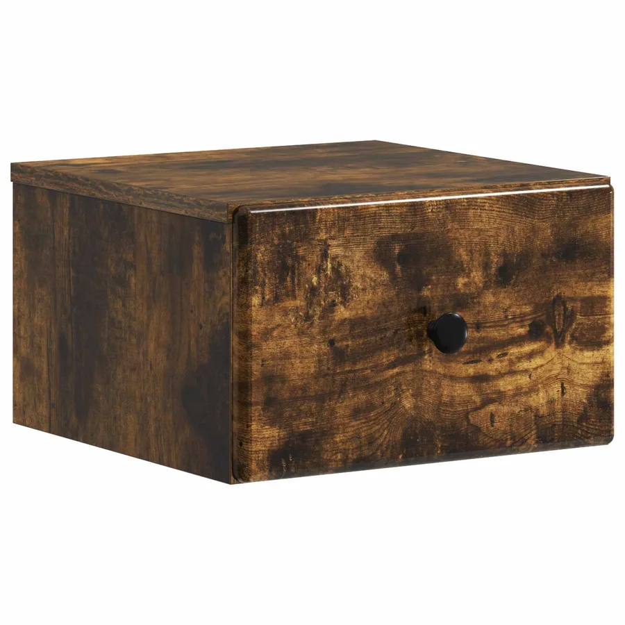 Cabinet de chevet mural 2 pcs Chêne fumé 34,5 x 33 x 20 cm - 5