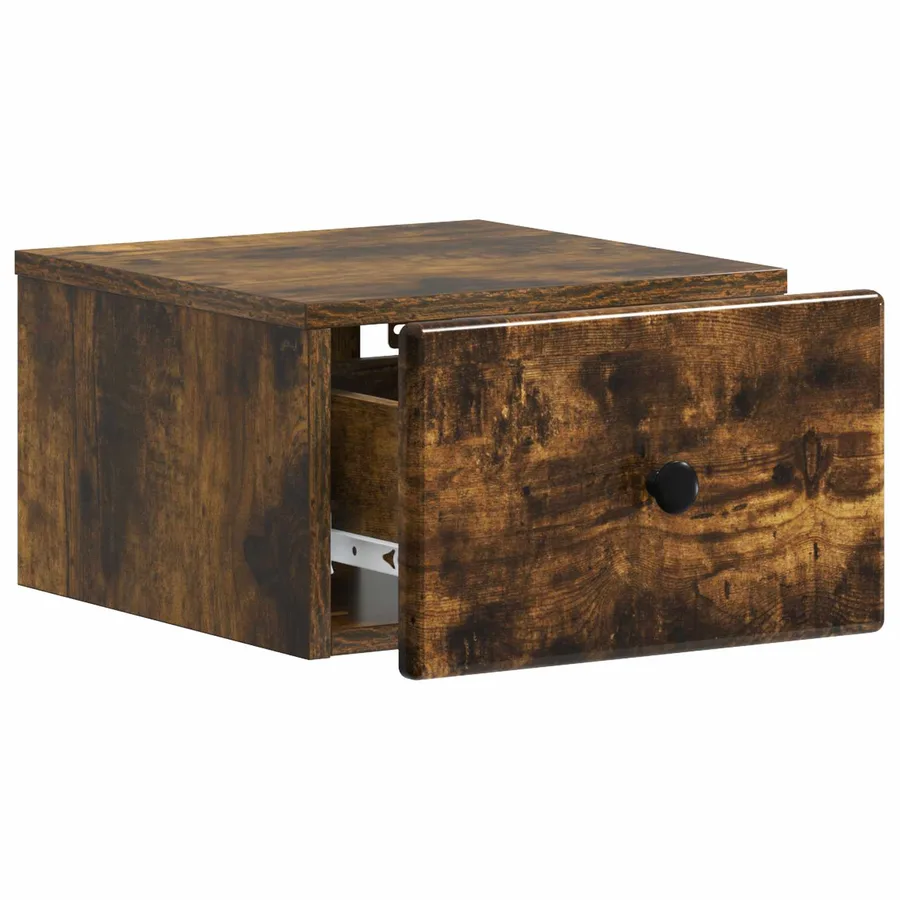 Cabinet de chevet mural 2 pcs Chêne fumé 34,5 x 33 x 20 cm - 6