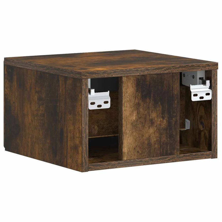 Cabinet de chevet mural 2 pcs Chêne fumé 34,5 x 33 x 20 cm - 9