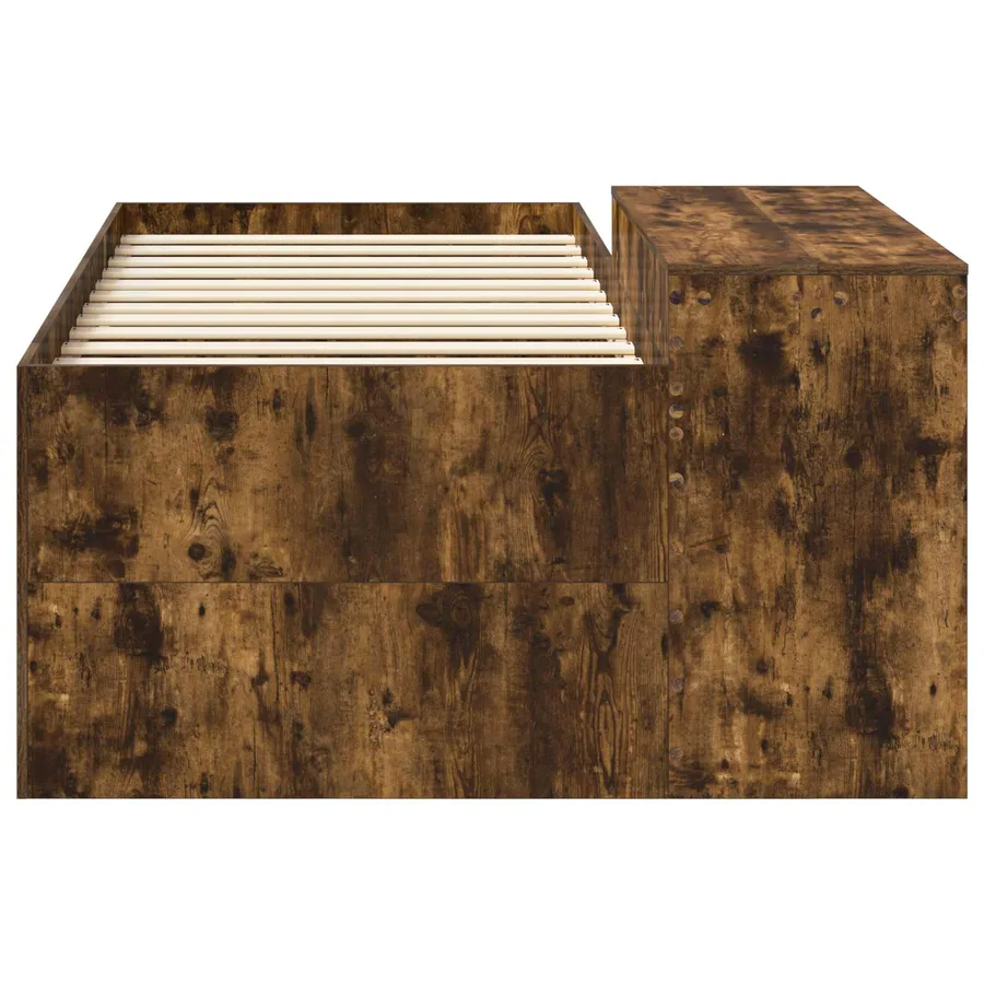 Lit haut pour enfants avec bureau Chêne fumé 98,5 x 200 cm - 4