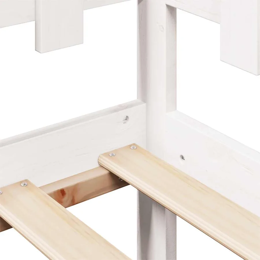 Lit de jour et tiroirs sans matelas blanc 80x200 cm bois massif - 10
