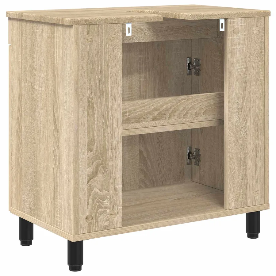Unité de vanité de salle de bain Chêne Sonoma 60 x 35 x 60 cm - 7
