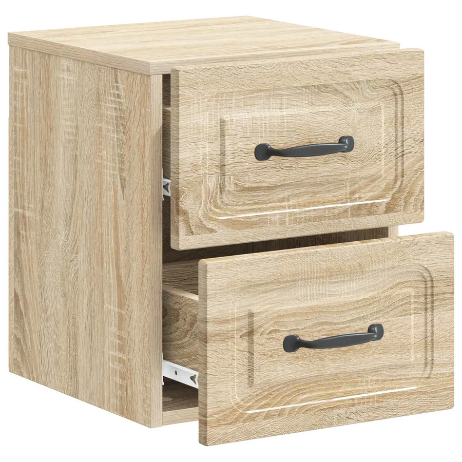 Cabinet de chevet mural 2 pcs Chêne Sonoma 34,5 x 33 x 40 cm - 6