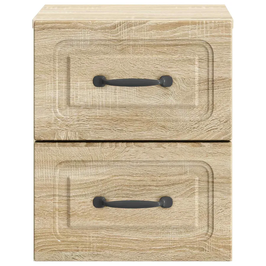 Cabinet de chevet mural 2 pcs Chêne Sonoma 34,5 x 33 x 40 cm - 7