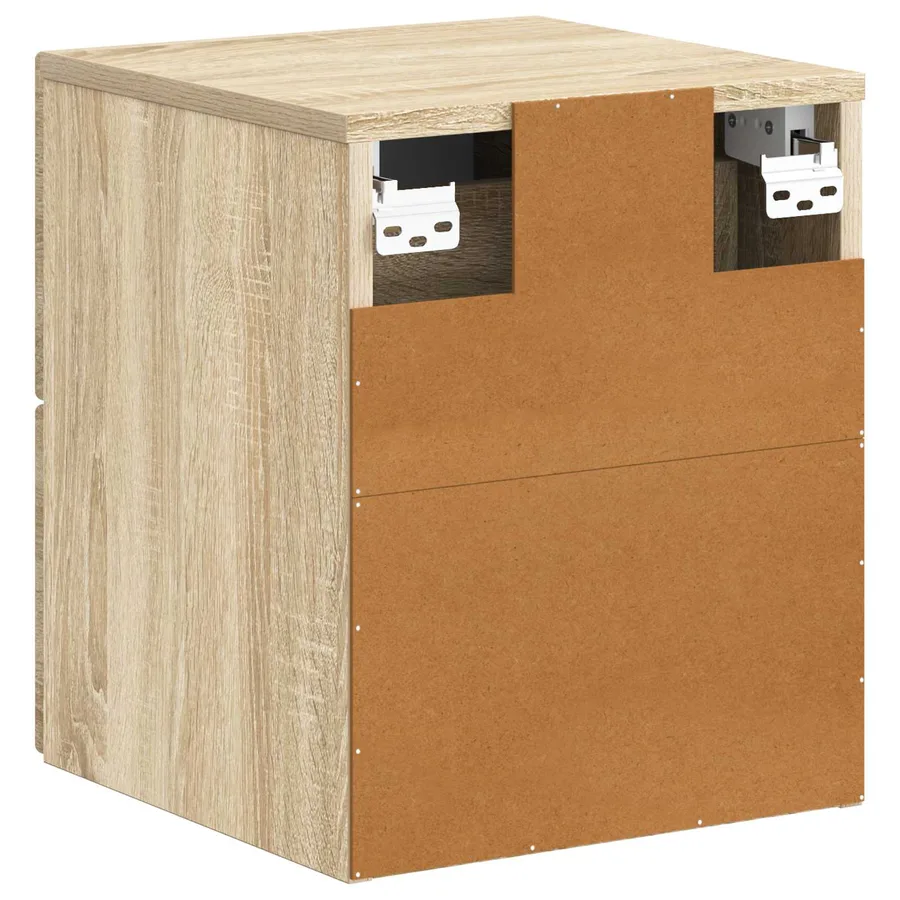 Cabinet de chevet mural 2 pcs Chêne Sonoma 34,5 x 33 x 40 cm - 9