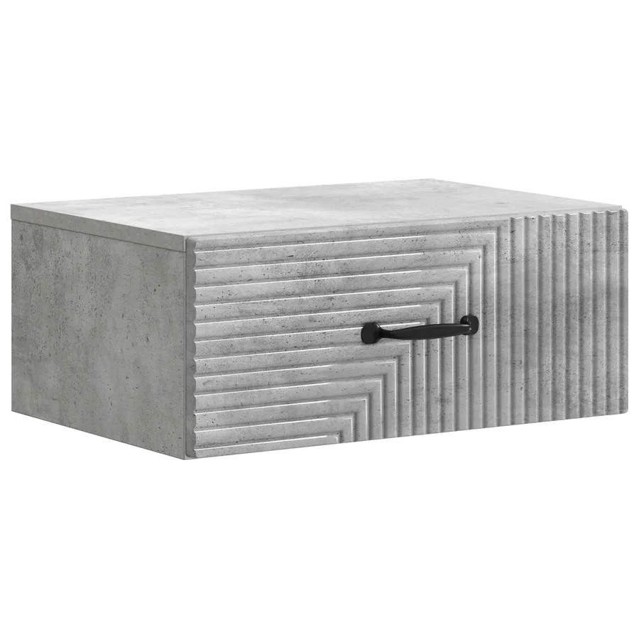 Cabinet de chevet mural Gris béton 49 x 34,5 x 20 cm - 2