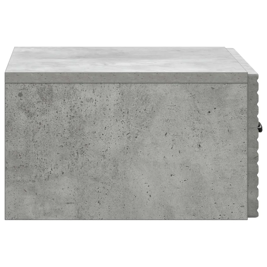 Cabinet de chevet mural Gris béton 49 x 34,5 x 20 cm - 6