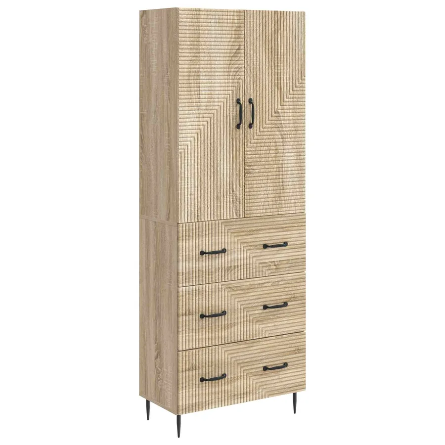 Ensemble de Meubles 2 pcs Chêne Sonoma 66 x 34,5 x 90 cm - 2