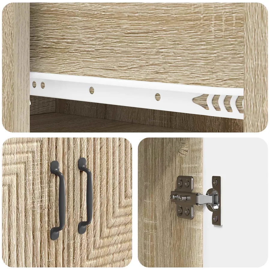 Ensemble de Meubles 2 pcs Chêne Sonoma 66 x 34,5 x 90 cm - 8