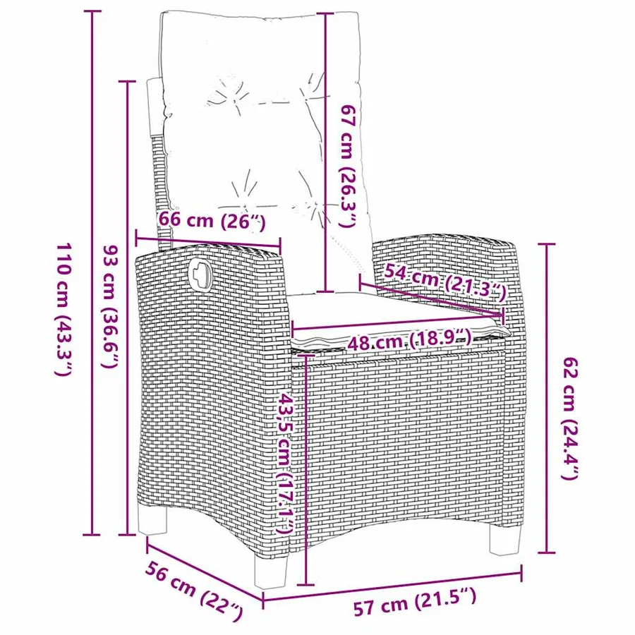 Ensemble de salle à manger pour jardin 3 pcs Gris polyrotin - 8