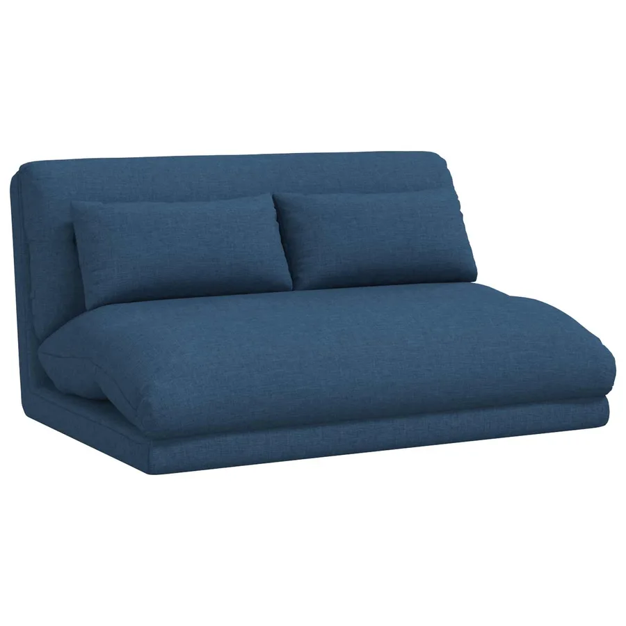 Fauteuil de sol ajustable Bleu Tissu - 2